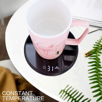 Portable Electric Cup Warmer, Mini Smart Coffee Mug, Water Bottle Warmer with Timer 2 Temperatures Settings - Smart Tech Shopping