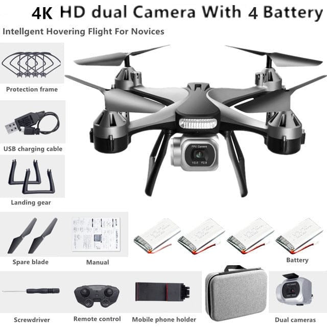 Remote Control Drone Helicopter With 4K HD Professional Dual Camera - Smart Tech Shopping