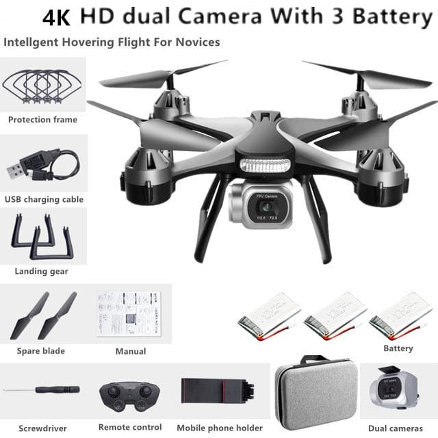 Remote Control Drone Helicopter With 4K HD Professional Dual Camera - Smart Tech Shopping