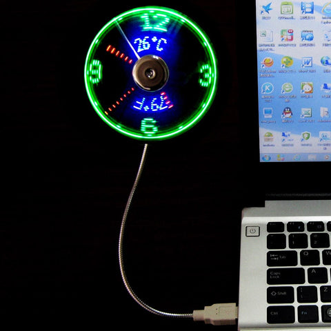 Peculiar led smart clock fan with temperature display - Smart Tech Shopping
