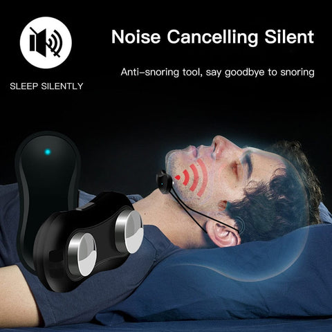 Smart Anti Snoring Device EMS Pulse Snore Stop Anti Ronco Noise Reduction Man Sleep Apnea