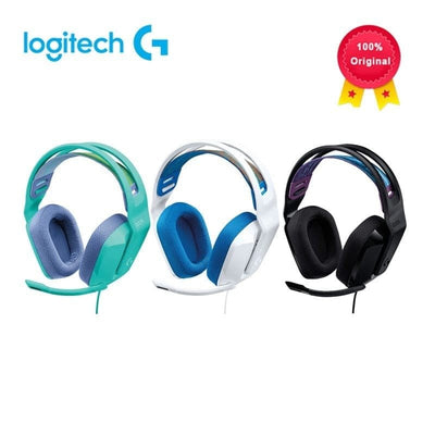 Logitech G335 lightweight Wired Gaming Headset Microphone with Virtual 7.1 surround sound stereo, 3.5 mm audio interface