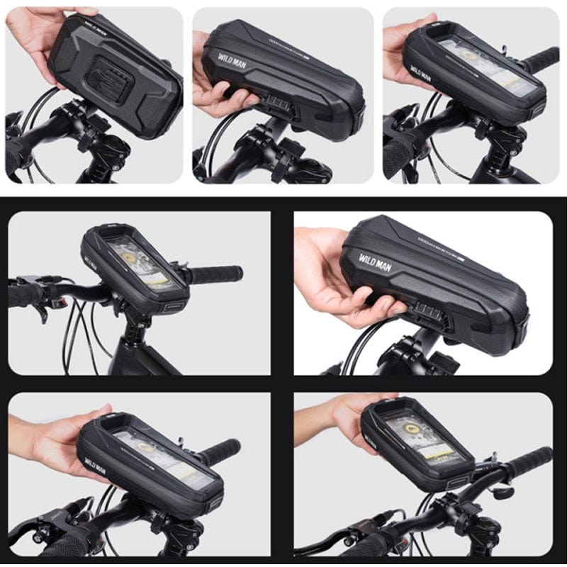 Reflective MTB Rainproof Bike Bag Bicycle Front Cell Phone holder with Touchscreen