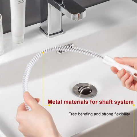45cm Pipe Dredging Brush Bathroom Hair Sewer Sink Cleaning Brush, Drain Cleaner
