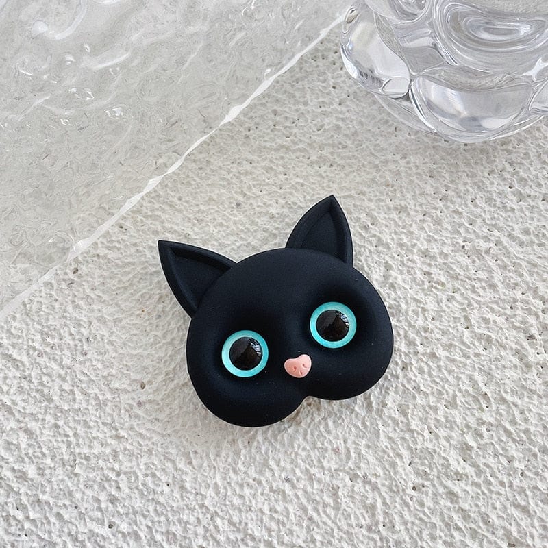 Air Sac Phone Holder, Griptok Korean INS Kawaii 3D Cat Cellphone Finger Ring Stand