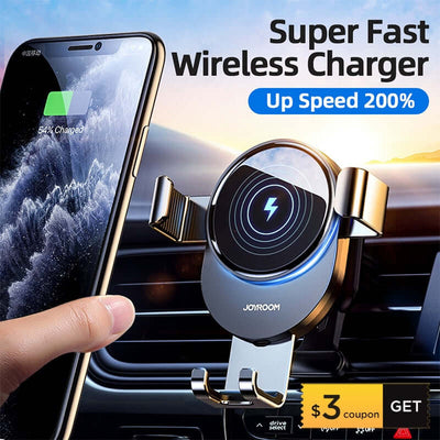15W Qi Wireless Charger Car Mount Intelligent Infrared for Air Vent Mount Charger and holder - Smart Tech Shopping
