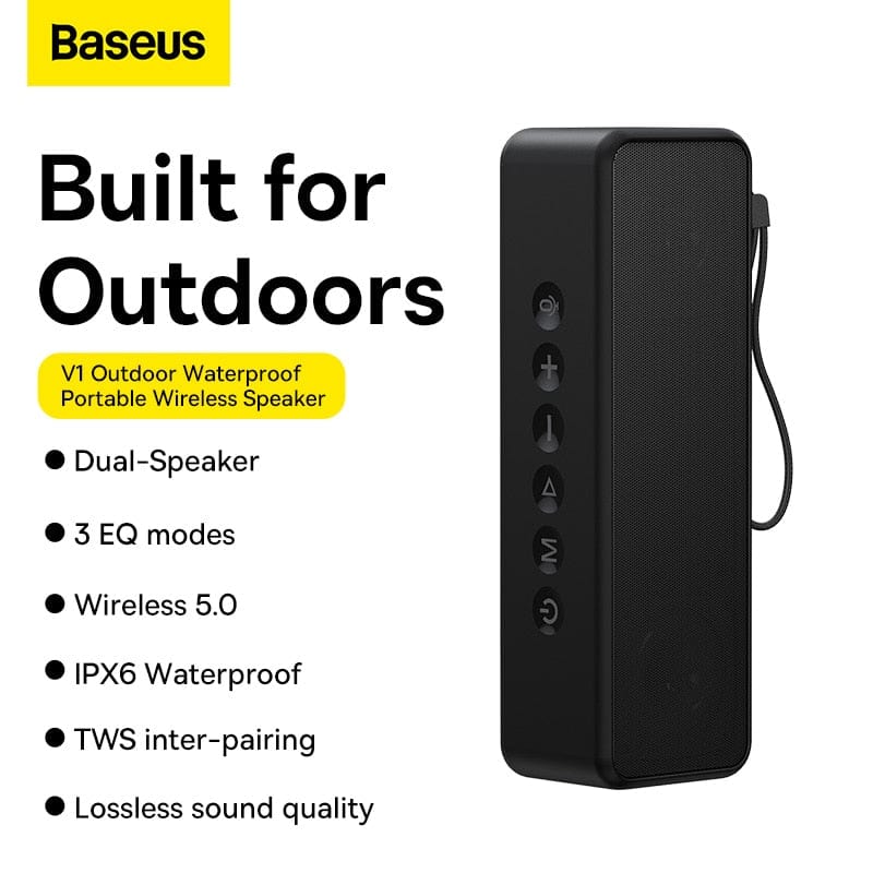 BASEUS Waterproof Outdoor Portable Wireless Bluetooth Speaker - Smart Tech Shopping