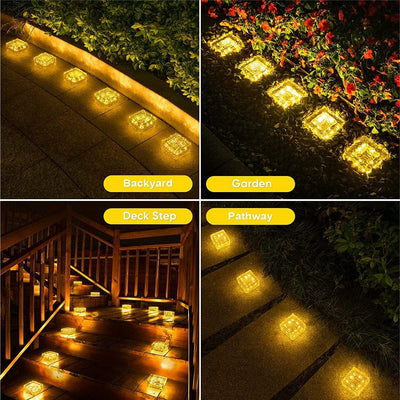 Solar Brick Ice Cube Light for Outdoor Pathway Decoration