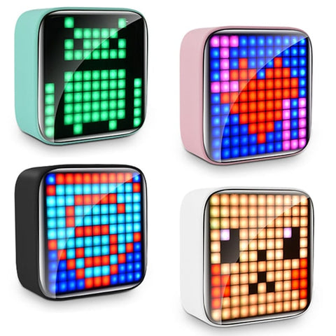 Retro Pixel Art Portable Speaker, LED Bluetooth - Smart Tech Shopping