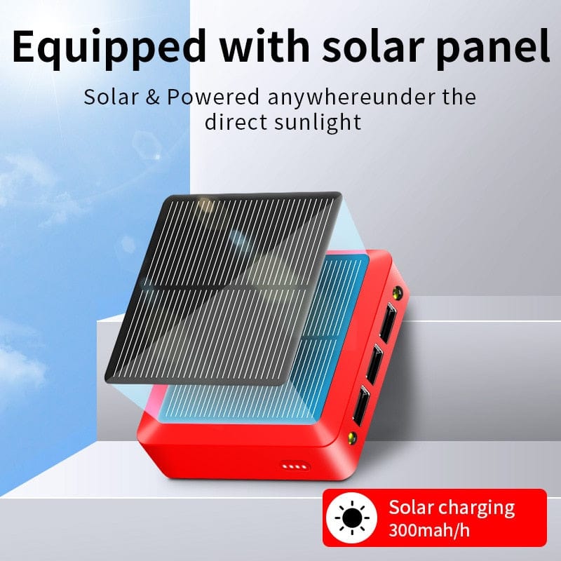 Portable Solar Power Bank 29800mAh with Flashlight and Fast Charging - Smart Tech Shopping
