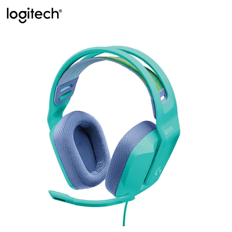 Logitech G335 lightweight Wired Gaming Headset Microphone with Virtual 7.1 surround sound stereo, 3.5 mm audio interface