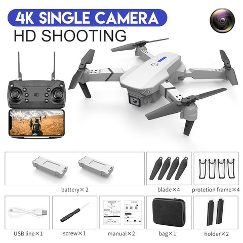 E88 Pro WIFI FPV Foldable Drone With Wide Angle HD 4K 1080P Camera - Smart Tech Shopping