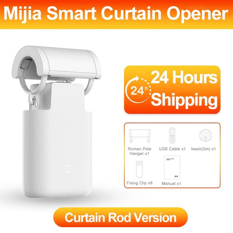 New MIJIA Smart Bluetooth Mesh Curtain Motor Switchbot, Smart Remote Control Home Appliances with Two-Way Opening
