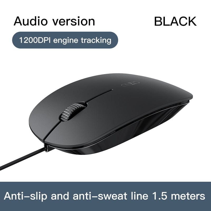 Wired Ergonomic Mouse with 1200DPI For Laptop Notebook - Smart Tech Shopping