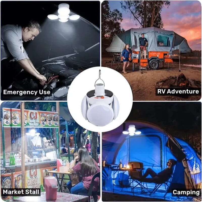 Solar Portable LED Bulb for Emergency and Camping