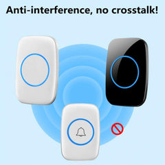 A10 Waterproof Wireless Doorbell, 300m Remote Chime Plug-in Button Ring Alarm - Smart Tech Shopping