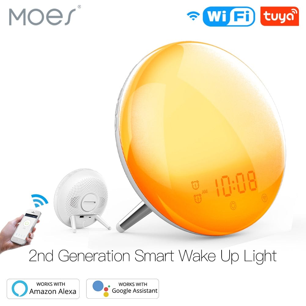 Best Wake Up Light Alarm Clock, with 7 Colors Sunrise Sunset Simulation - Smart Tech Shopping