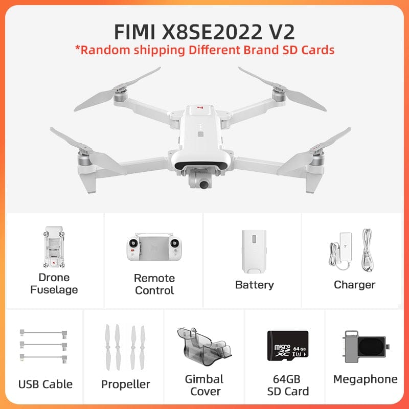 FIMI X8SE V2 Drone with FPV 3-axis Gimbal 4K Camera - Smart Tech Shopping