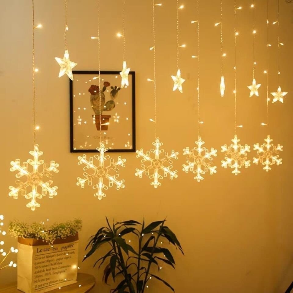 Solar Moon Star LED String Lights for Home and Holiday Decoration