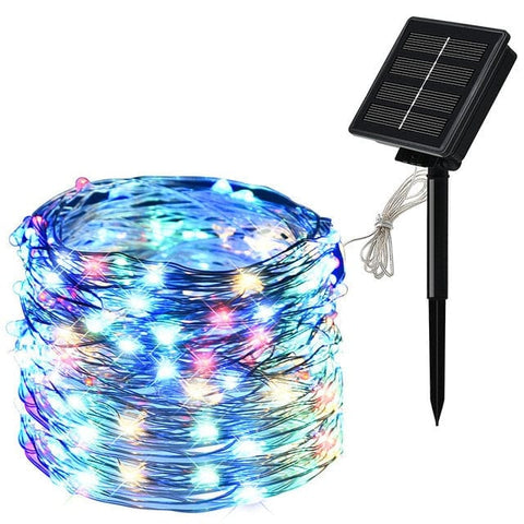 Solar LED Outdoor Waterproof Fairy Garland String Lights - Smart Tech Shopping