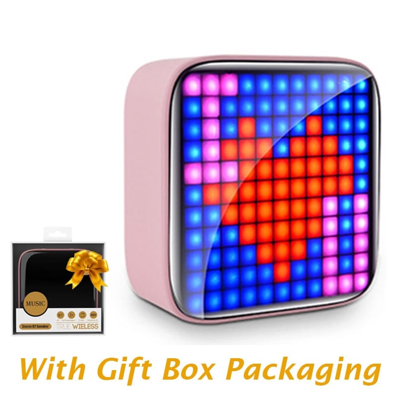 Retro Pixel Art Portable Speaker, LED Bluetooth - Smart Tech Shopping