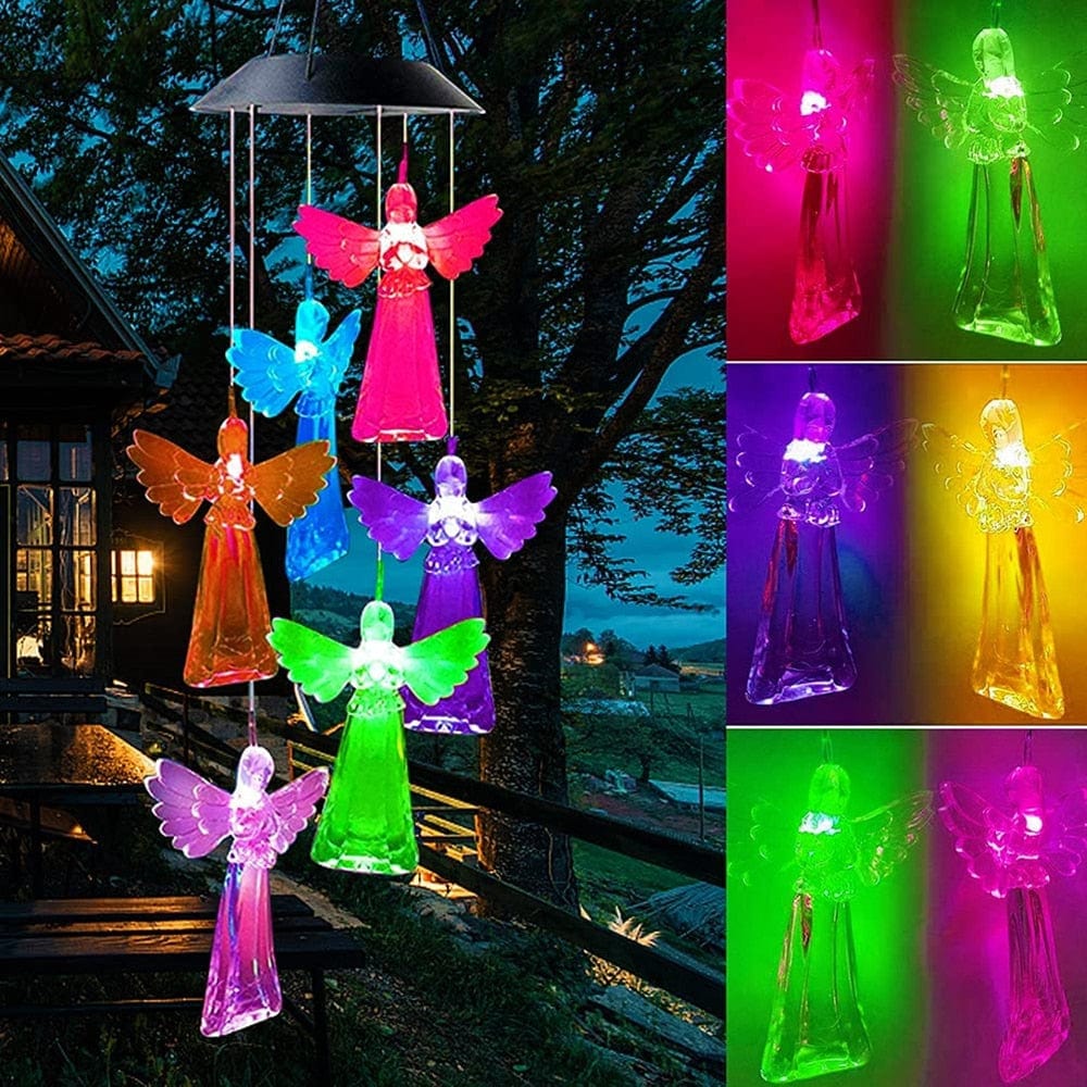 Color Changing Solar Power Wind Chime Decoration Light