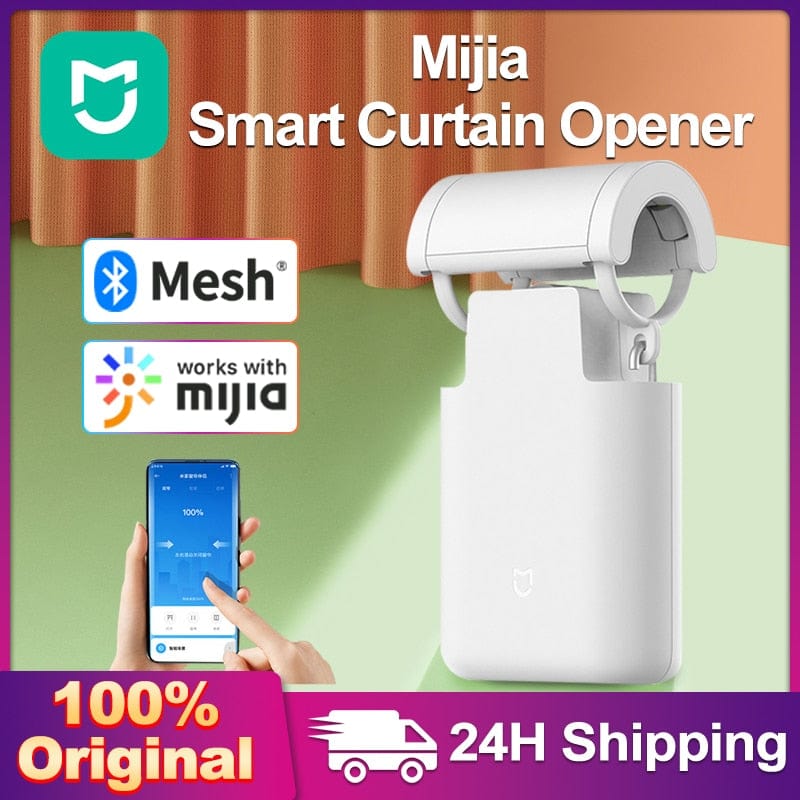 New MIJIA Smart Bluetooth Mesh Curtain Motor Switchbot, Smart Remote Control Home Appliances with Two-Way Opening