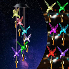 Color Changing Solar Power Wind Chime Decoration Light