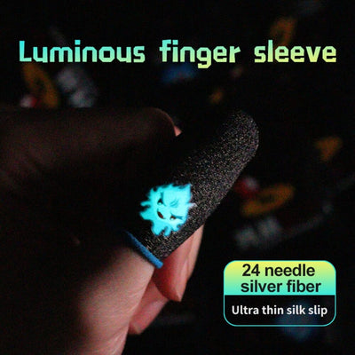 Gaming Luminous Finger Sleeves, Breathable Fingertips For PUBG Mobile Games Touch Screen Finger Cots
