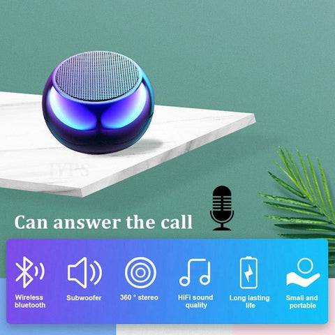 TWS Mini Bluetooth Speaker with Mic For Cell Phone and Tablet - Smart Tech Shopping