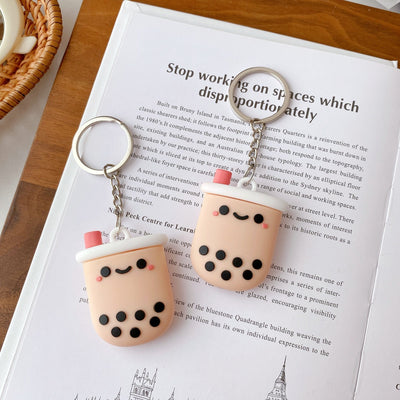 Cute Cartoon Soft Silicone Case for Apple AirTags - Anti-Scratch Protective Cover with Keychain