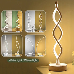 Acrylic Iron Curved Modern Spiral Light - Smart Tech Shopping