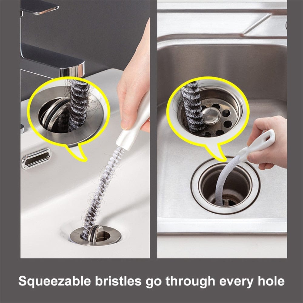 45cm Pipe Dredging Brush Bathroom Hair Sewer Sink Cleaning Brush, Drain Cleaner
