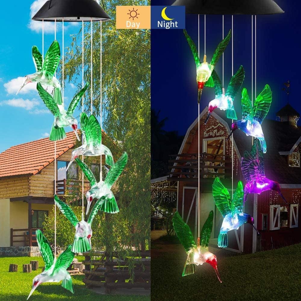 Color Changing Solar Power Wind Chime Decoration Light