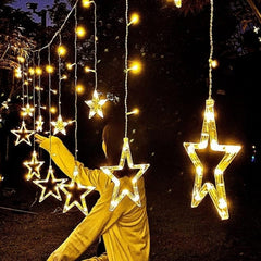 Solar Moon Star LED String Lights for Home and Holiday Decoration