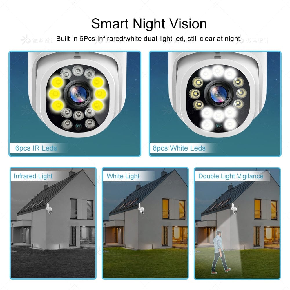 Full HD WiFi Dome Camera with Color Night Vision - Waterproof and Weatherproof - Smart Tech Shopping