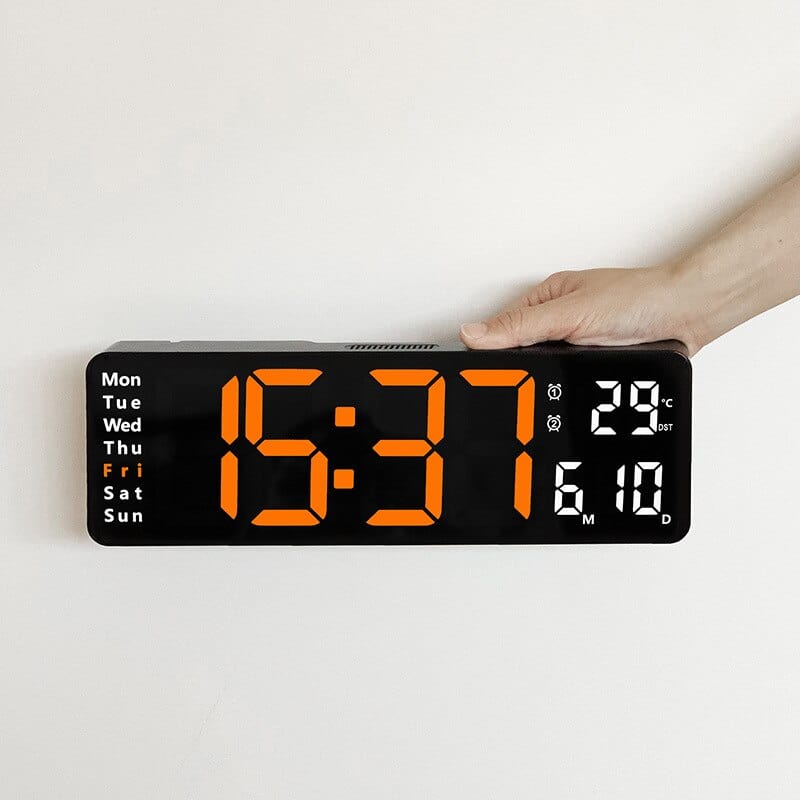 Large LED Digital Wall Clock with Remote Control