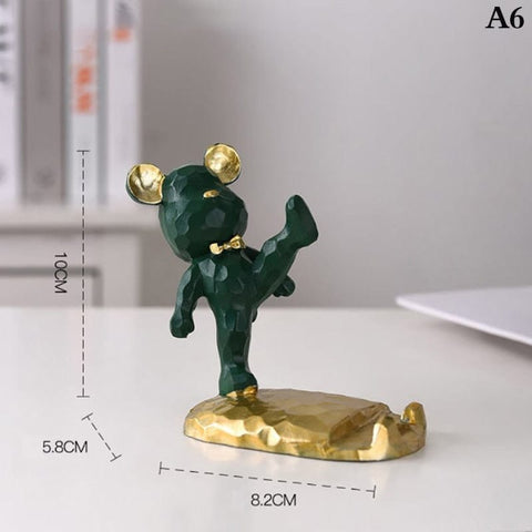 Adorable Bear Phone Holder for Desk - Aesthetic Kawaii Room Decor Gadgets and Desktop Sculpture