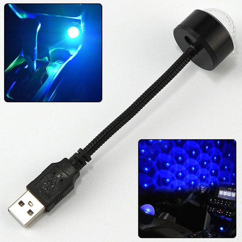 LED Voice Control Car Atmosphere Light USB High Brightness Lamp Red Blue Green - Smart Tech Shopping
