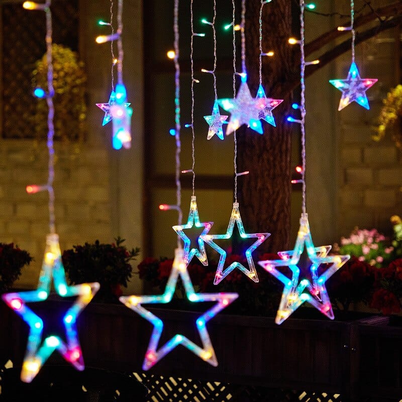 Solar Moon Star LED String Lights for Home and Holiday Decoration