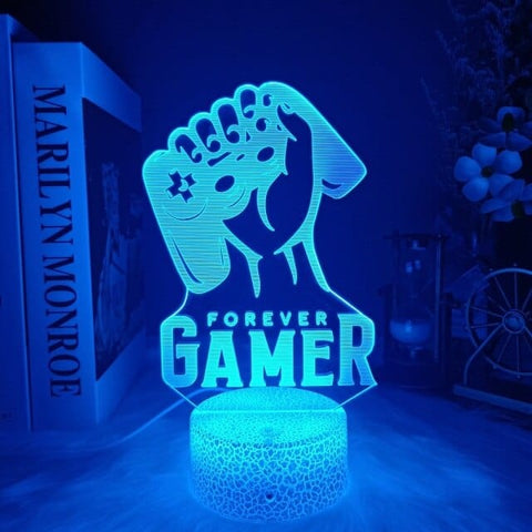 3D Night Lamp Gaming Room Desk Setup Lighting Decor Gamepad Icon