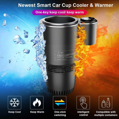 Smart 2 In 1 Car Cup Cooler 12V Portable Mini Auto Refrigerator