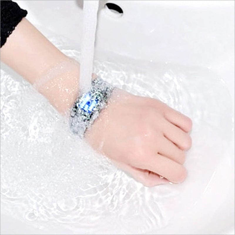 Double Row Light Waterproof LED Watch Men's Trend Steel Strap - Smart Tech Shopping
