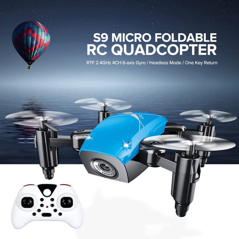 S9  Foldable RC Mini Drone Pocket Drone MiRC Helicopter With HD Camera - Smart Tech Shopping