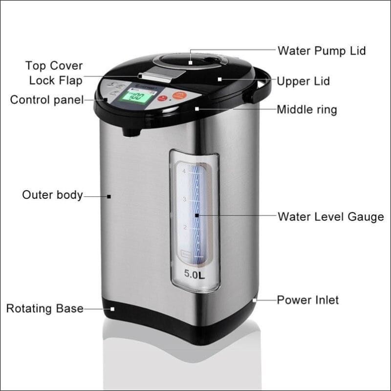 Costway 5-Liter LCD Water Boiler and Warmer - Smart Tech Shopping
